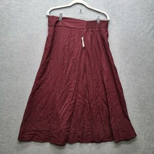 Old Navy Women Skirt L Burgundy A-Line‎ Skirt Cottagecore NWT